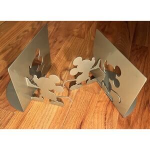 Mickey Mouse Collection silver Bookends Set Of 2 Michael Graves Cutout Design